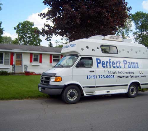 Tina with a customer